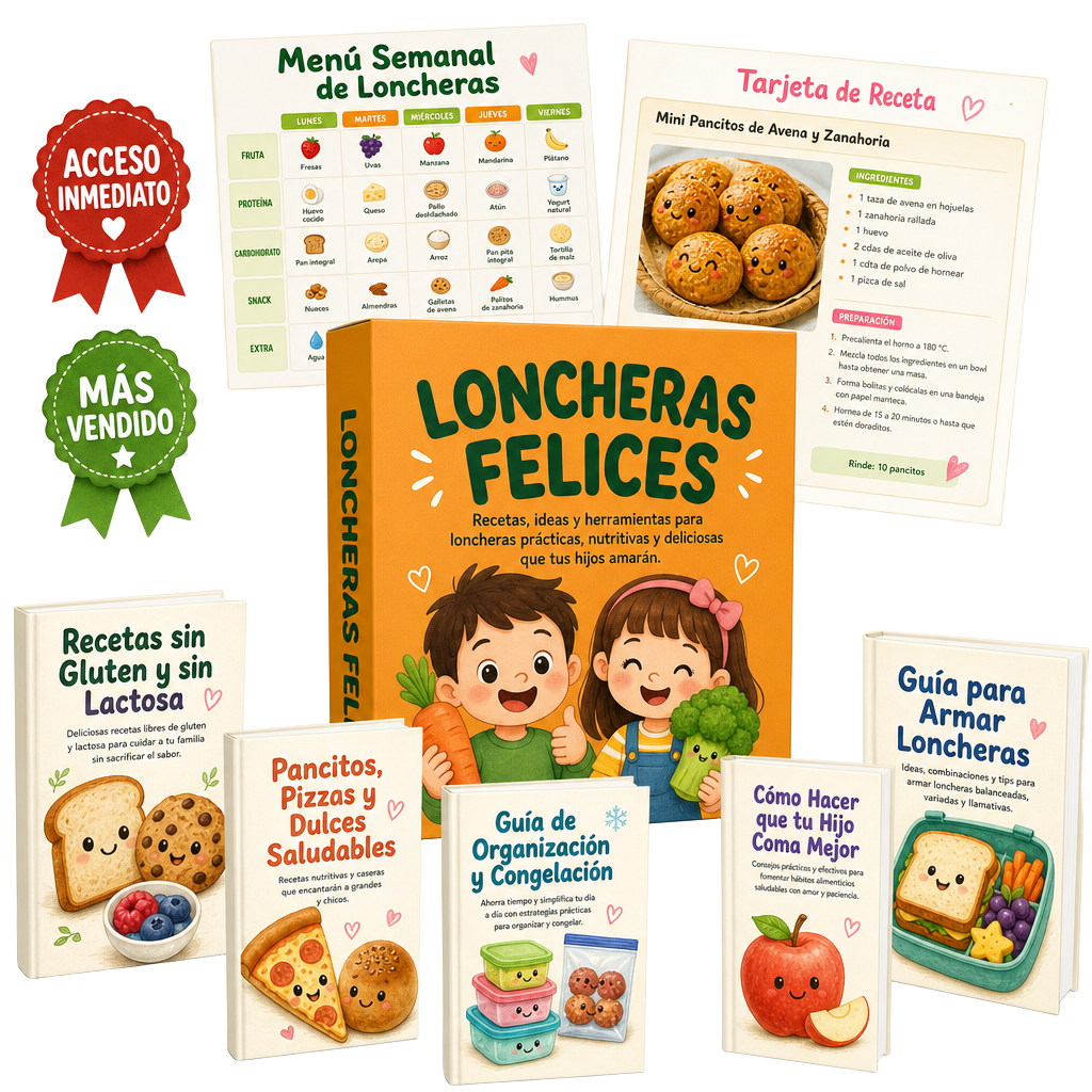 Loncheras Felices: guía principal, bonos, menús semanales y tarjetas de recetas en español