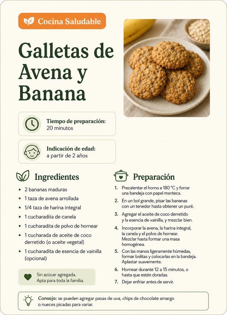 Ejemplo de receta en español dentro de la guía Loncheras Felices